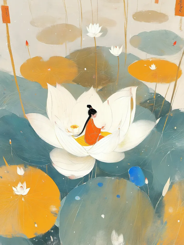 Chinese Style,Traditional Painting Media,Girl,LoRA,SDXL