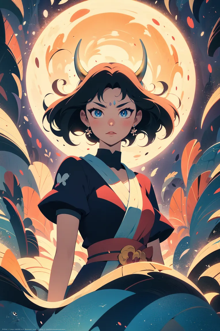 Flat,Flat Illustration,Girl,LoRA,SD 1.5