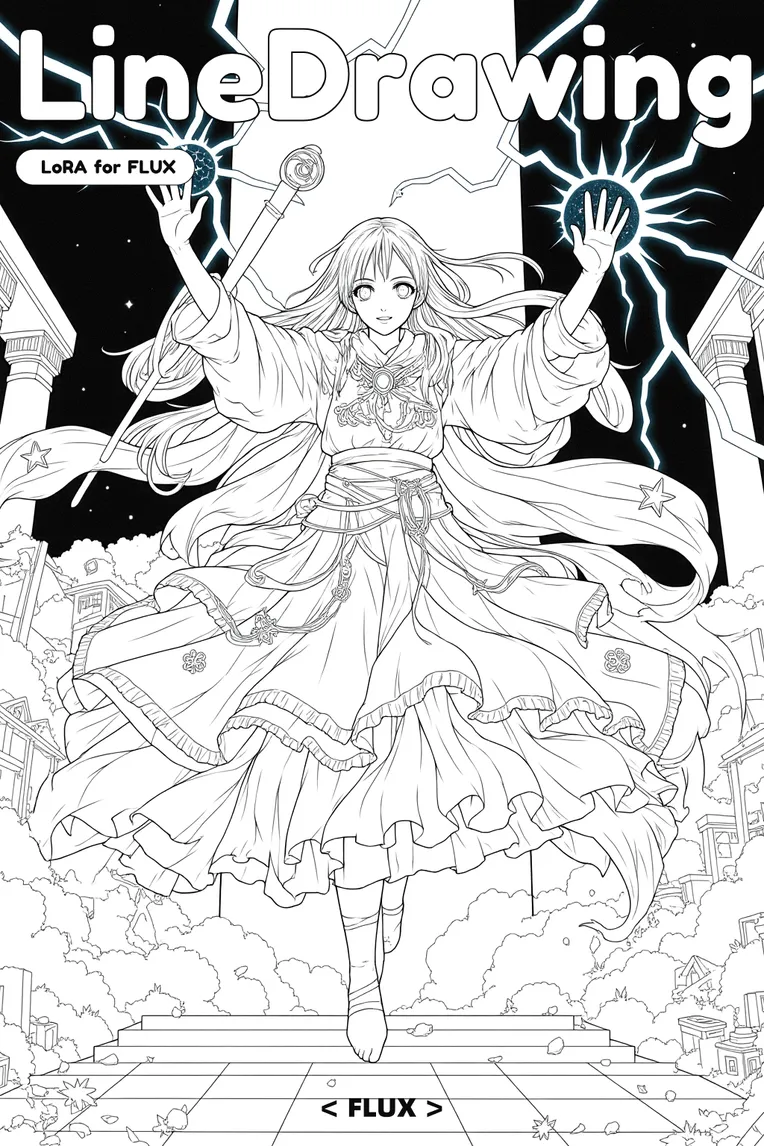 Hand-Drawn,Flat Illustration,Girl,LoRA,FLUX.1