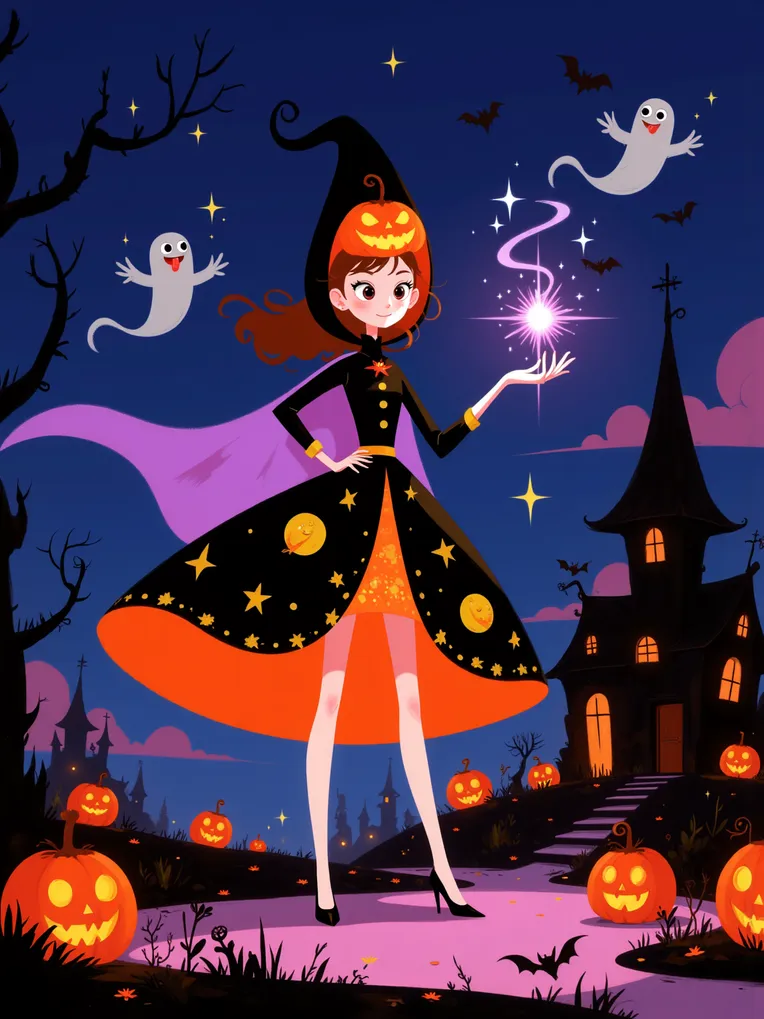 Flat Illustration,Girl,Style Boost,LoRA,FLUX.1