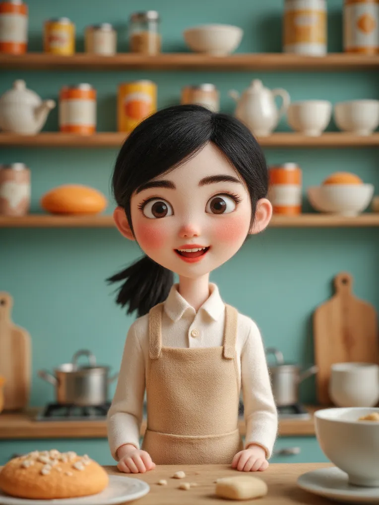 Cartoon style,Girl,Physical/Facial feature,LoRA,FLUX.1