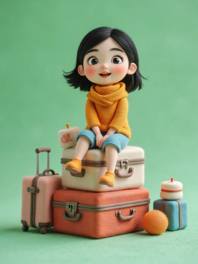 Cartoon style,Girl,Physical/Facial feature,LoRA,FLUX.1