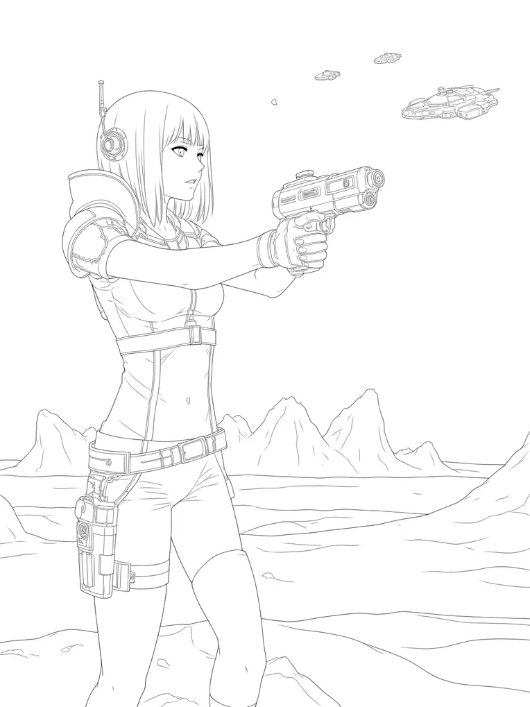 Hand-Drawn,Flat Illustration,Girl,LoRA,FLUX.1