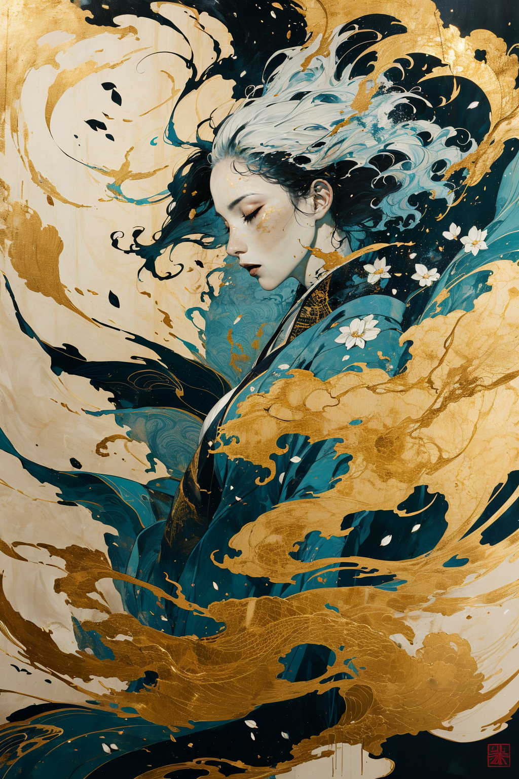 GoldNpainting l gold paint illustration v1.0 c