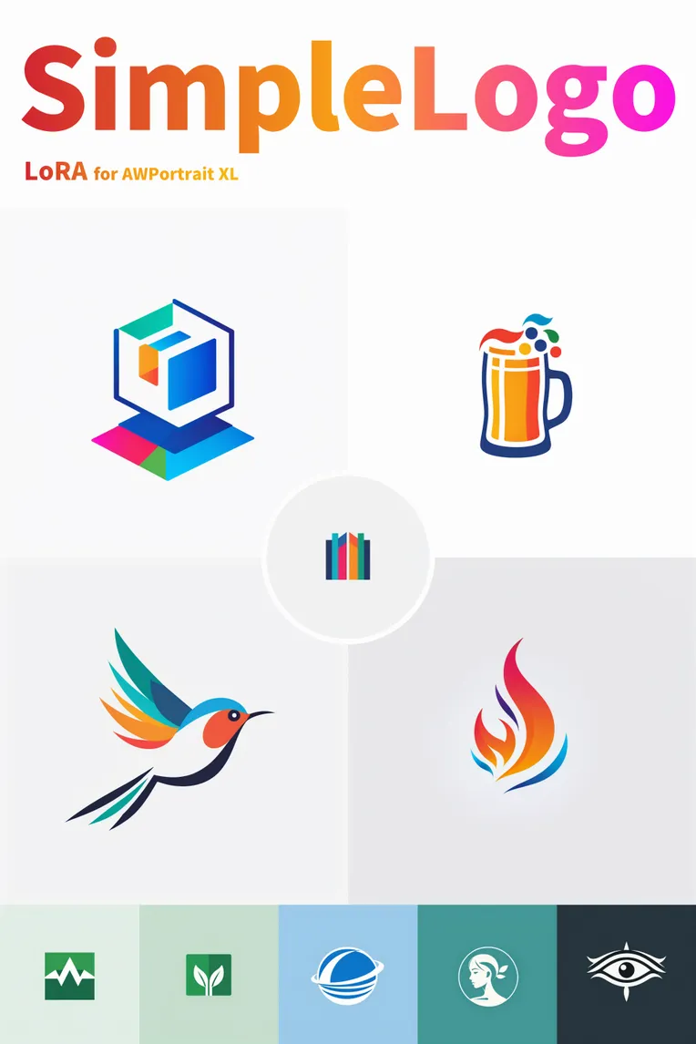 Flat,Logo design,Object Enhance,LoRA,SDXL