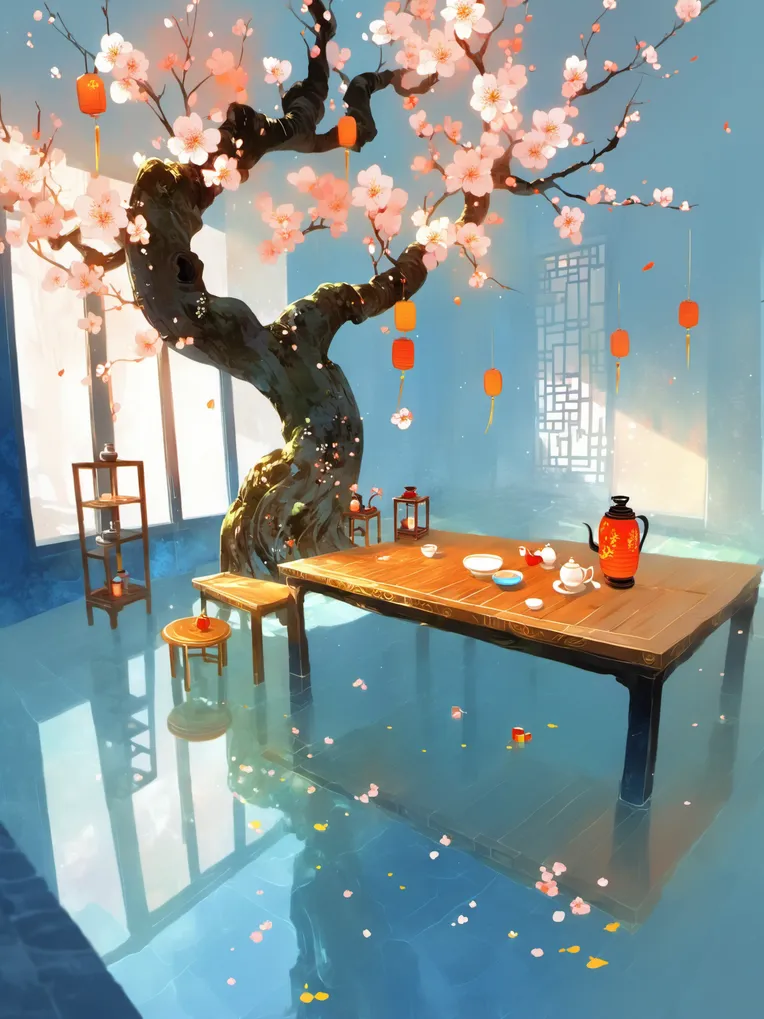 Chinese Style,Traditional Painting Media,Girl,LoRA,SDXL