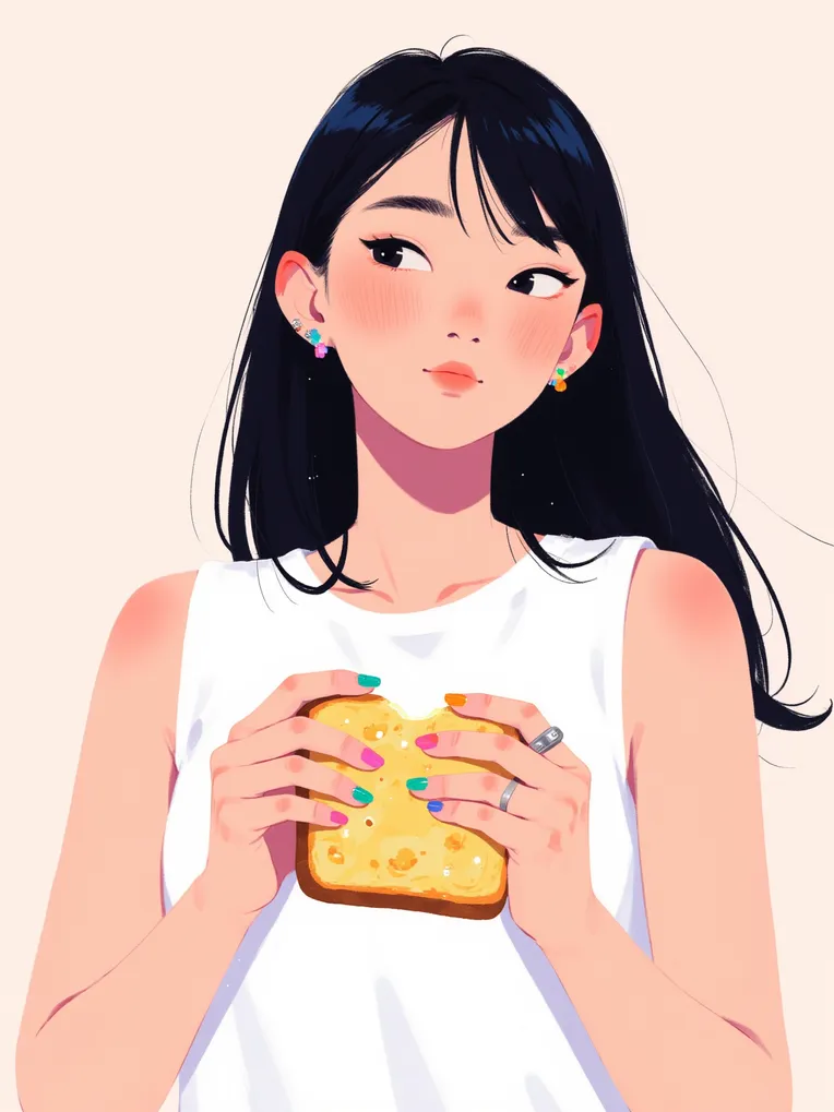 Flat Illustration,Girl,Style Boost,LoRA,FLUX.1