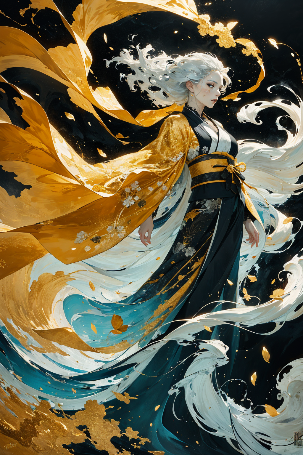 GoldNpainting l gold paint illustration V1.0 b