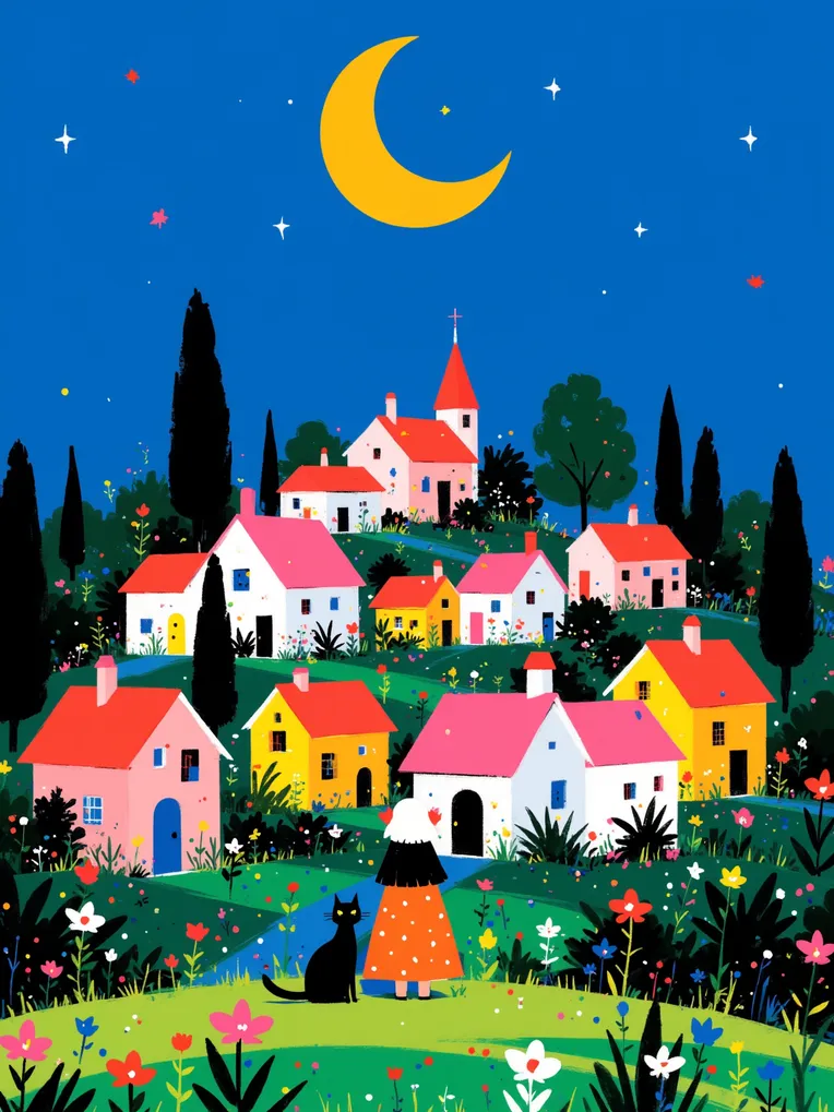 Flat Illustration,Girl,Style Boost,LoRA,FLUX.1