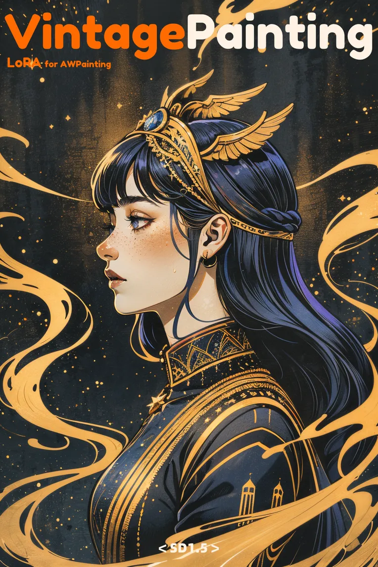 Classic Painting,Traditional Painting Media,Girl,LoRA,SD 1.5