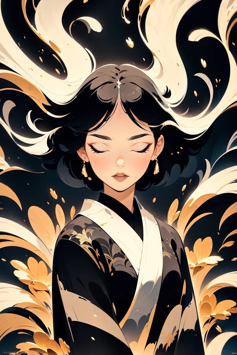 Flat,Flat Illustration,Girl,LoRA,SD 1.5