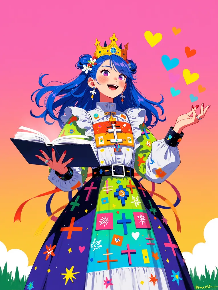 Flat Illustration,Girl,Style Boost,LoRA,FLUX.1