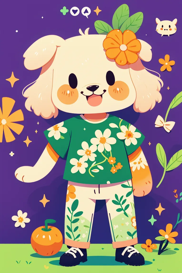 Flat,Flat Illustration,Girl,LoRA,SD 1.5