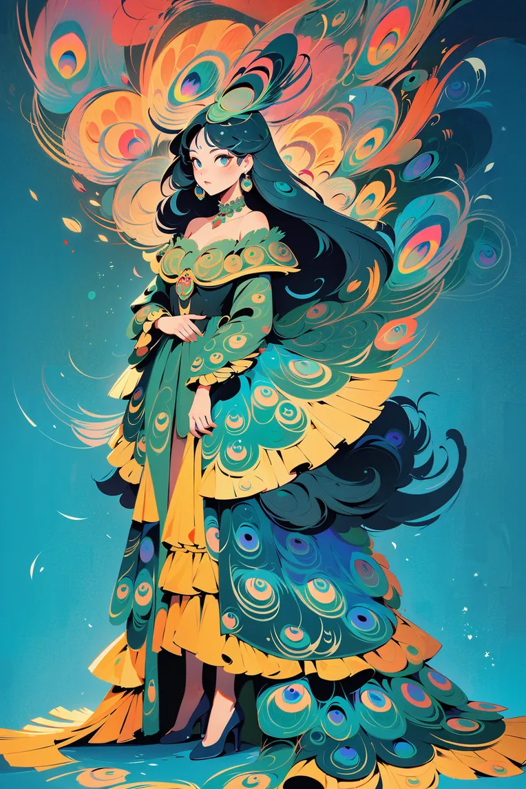 Flat,Flat Illustration,Girl,LoRA,SD 1.5