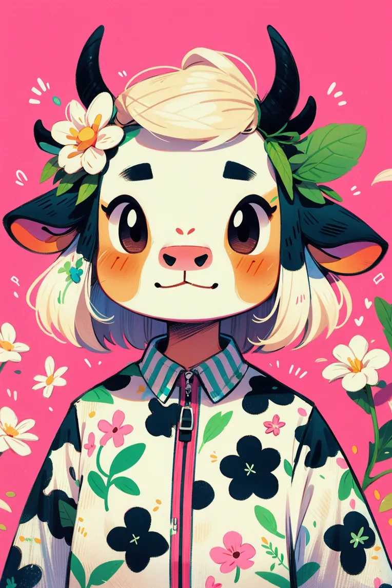 Flat,Flat Illustration,Girl,LoRA,SD 1.5