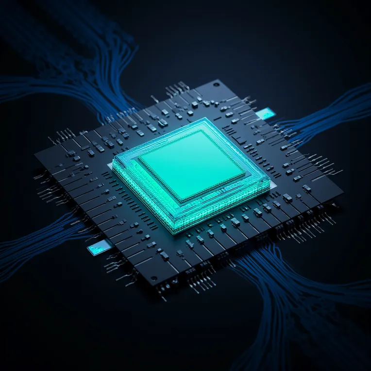 Technology Core Processor CPU Modeling Rendering Diagram FLUX-LoRA-vast ...
