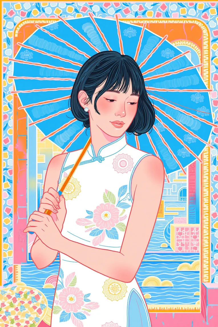 Digital Painting Media,Girl,Style Boost,LoRA,FLUX.1