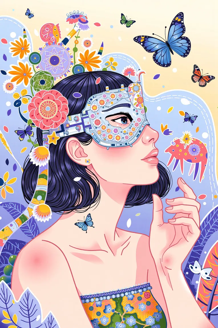 Digital Painting Media,Girl,Style Boost,LoRA,FLUX.1