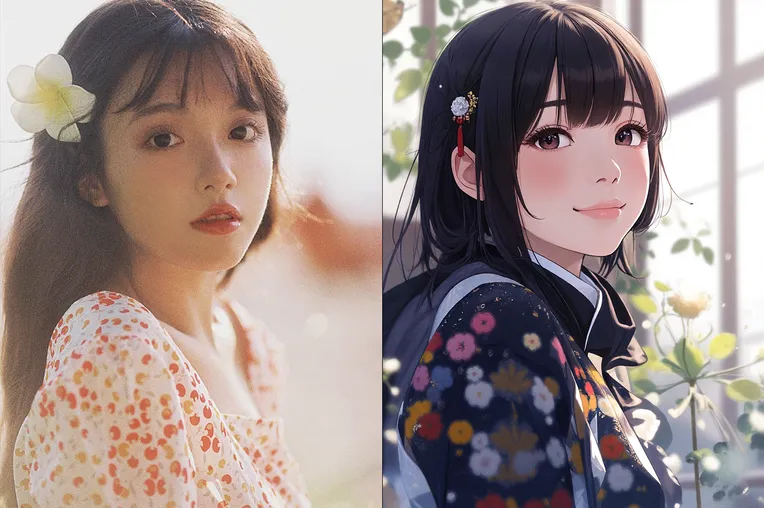 CGI style,Anime Style,Girl,Workflow,