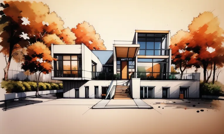 Hand-Drawn,Architectural Design,Building,LoRA,SD 1.5