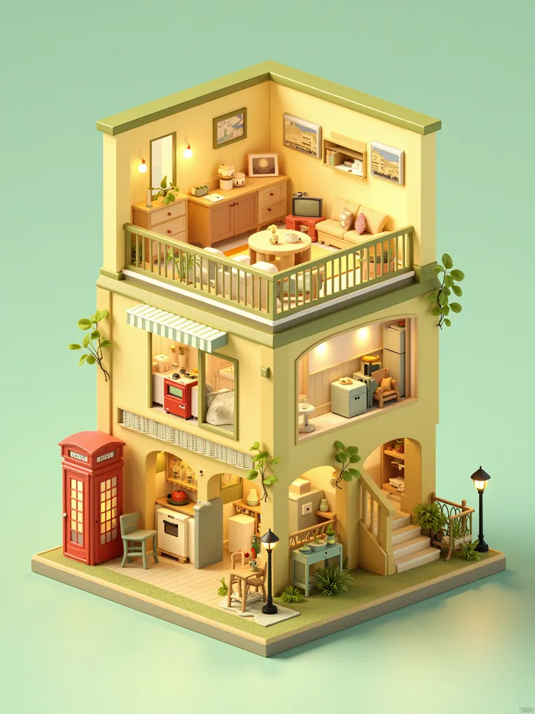 Cartoon style,Product Poster,Building,LoRA,FLUX.1