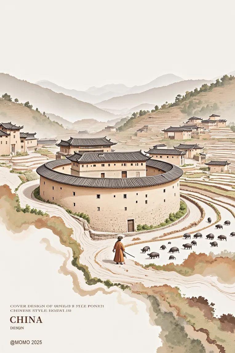 Chinese Style,Digital Painting Media,Building,LoRA,FLUX.1