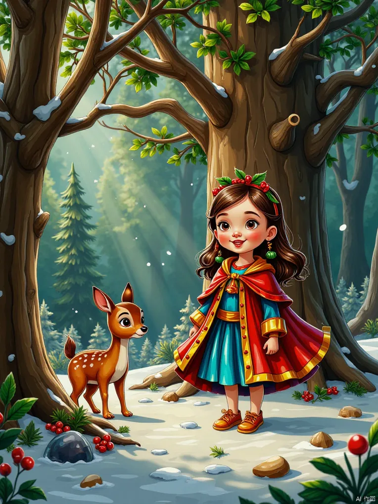 Cartoon style,Girl,Object Enhance,LoRA,FLUX.1