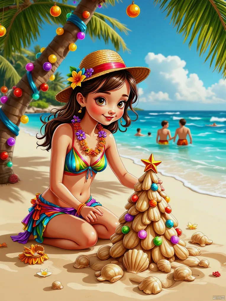 Cartoon style,Girl,Object Enhance,LoRA,FLUX.1