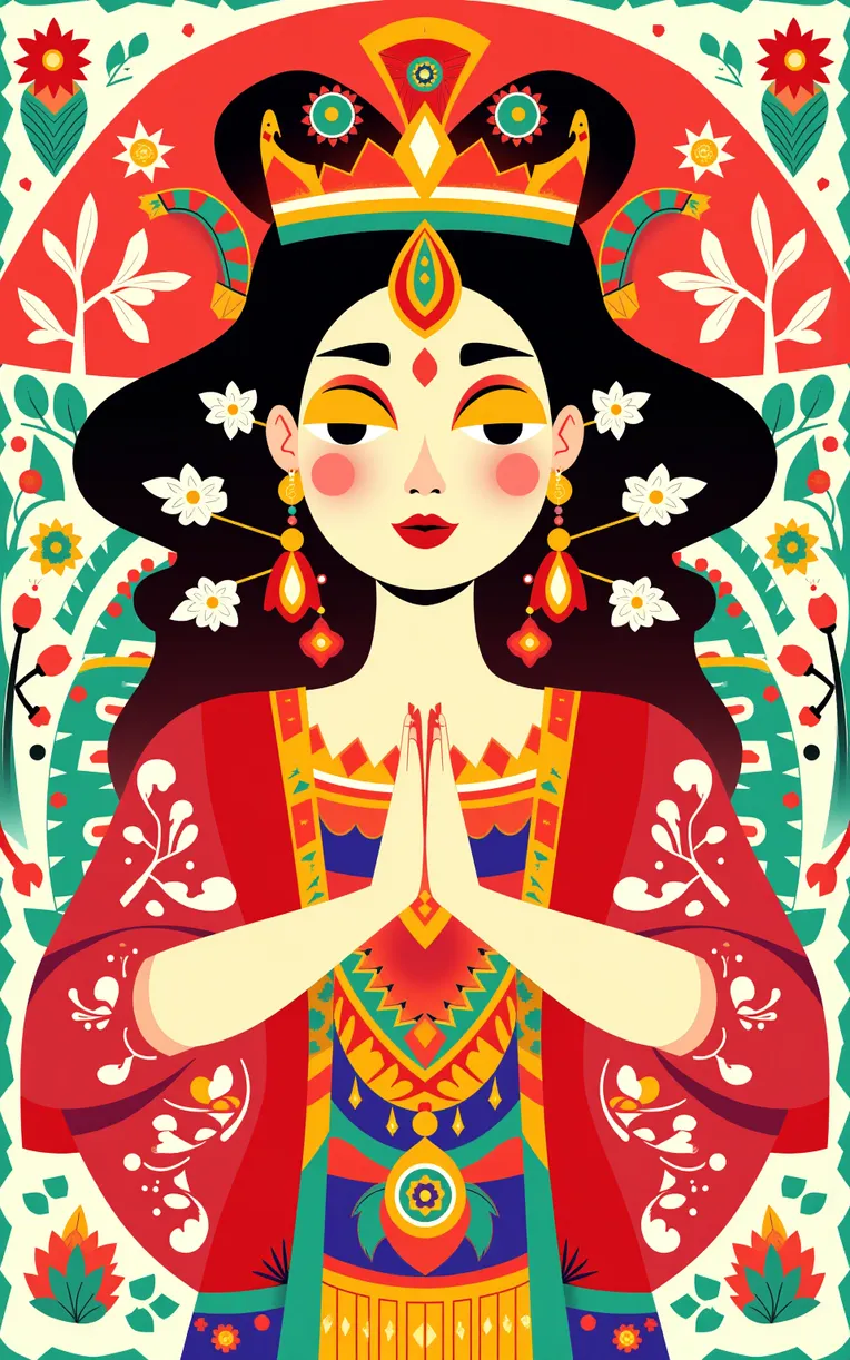 Flat Illustration,Girl,Style Boost,LoRA,FLUX.1