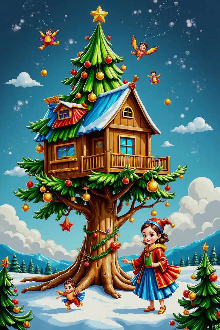 Cartoon style,Girl,Object Enhance,LoRA,FLUX.1