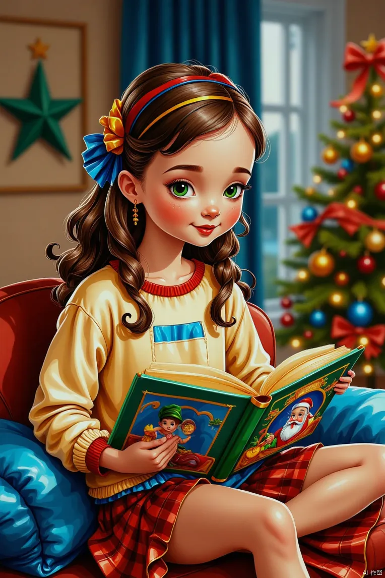 Cartoon style,Girl,Object Enhance,LoRA,FLUX.1