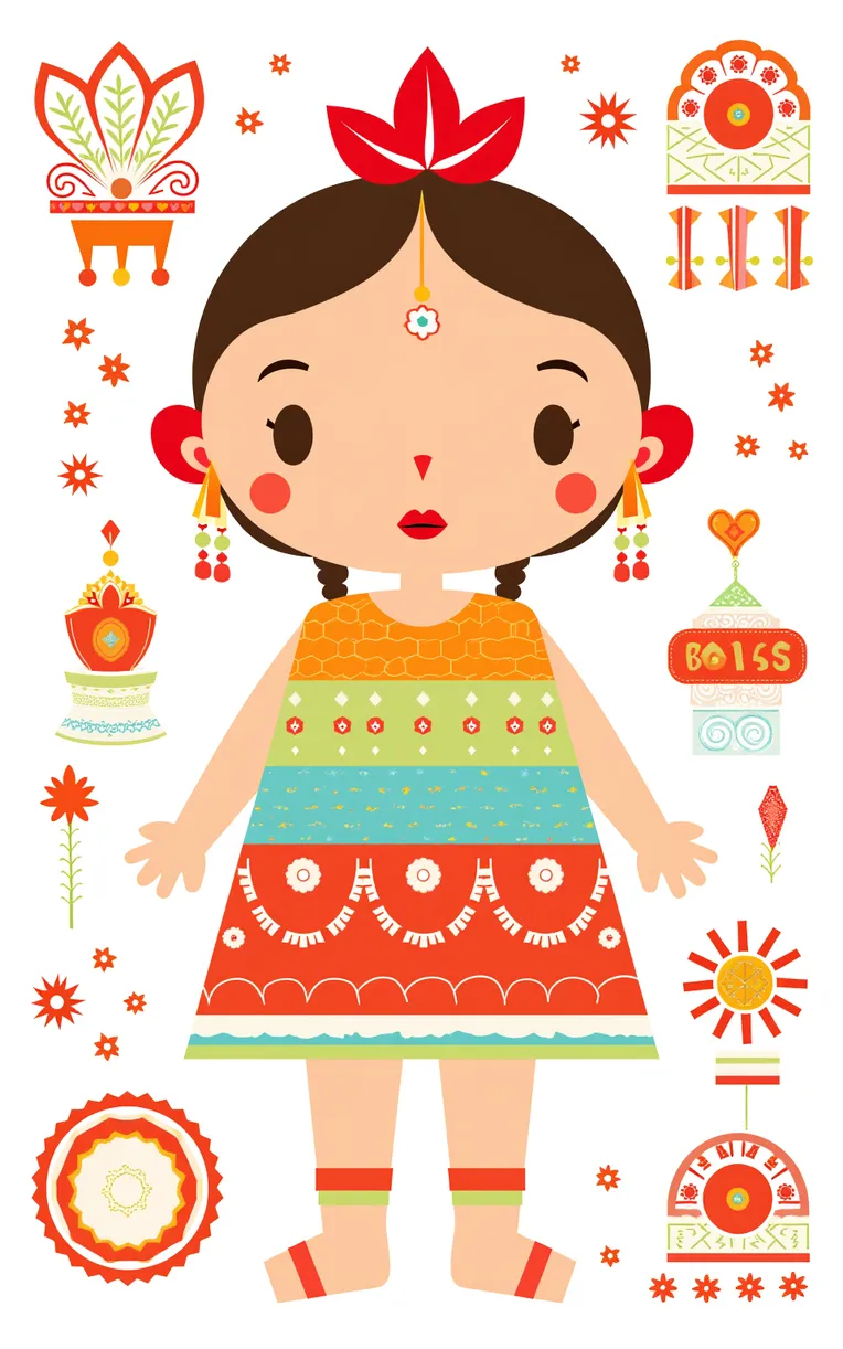 Flat Illustration,Girl,Style Boost,LoRA,FLUX.1