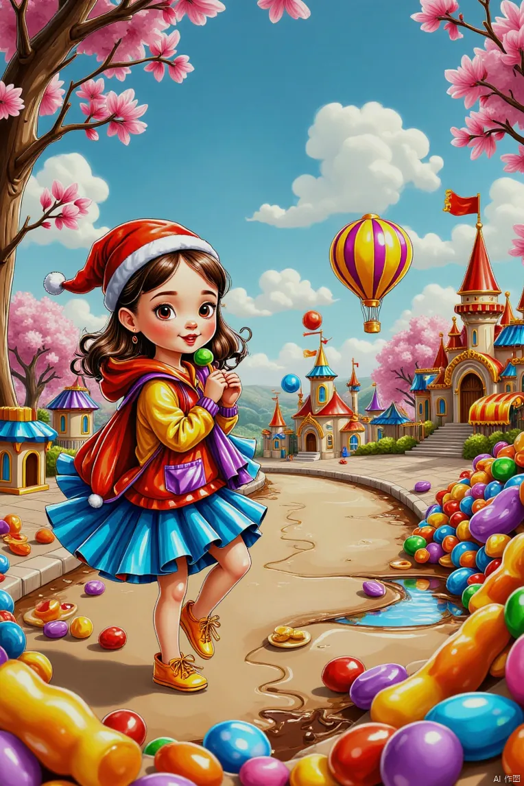 Cartoon style,Girl,Object Enhance,LoRA,FLUX.1