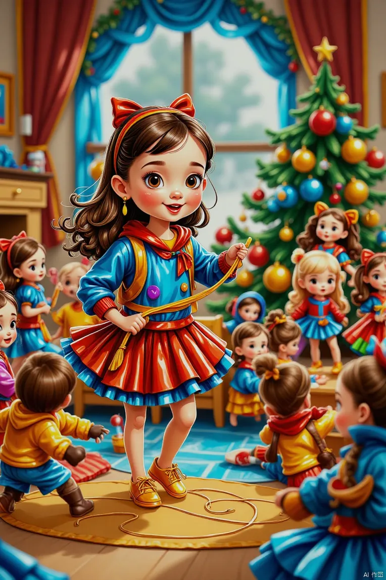 Cartoon style,Girl,Object Enhance,LoRA,FLUX.1