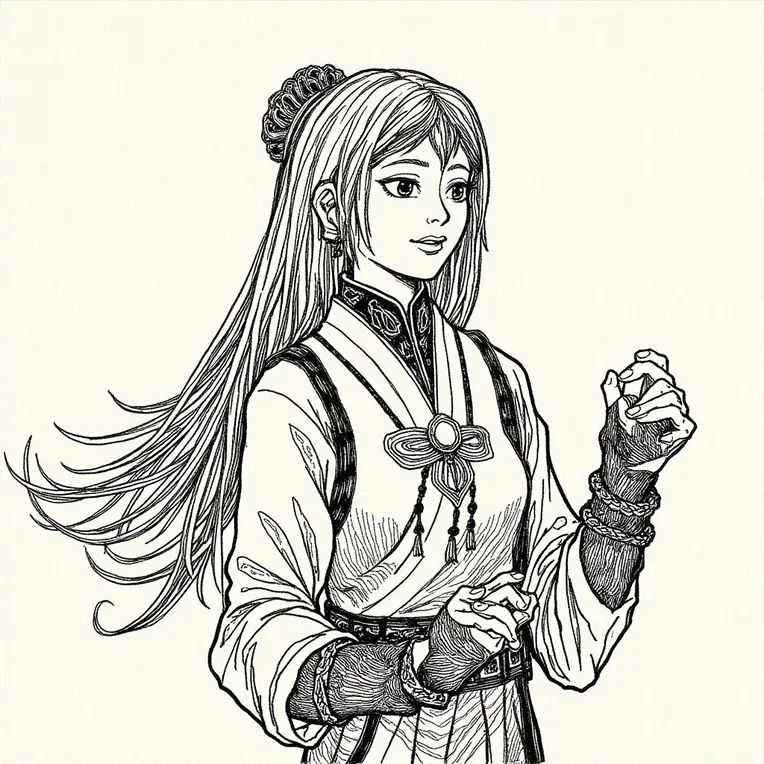 Traditional Painting Media,Girl,Style Boost,LoRA,FLUX.1