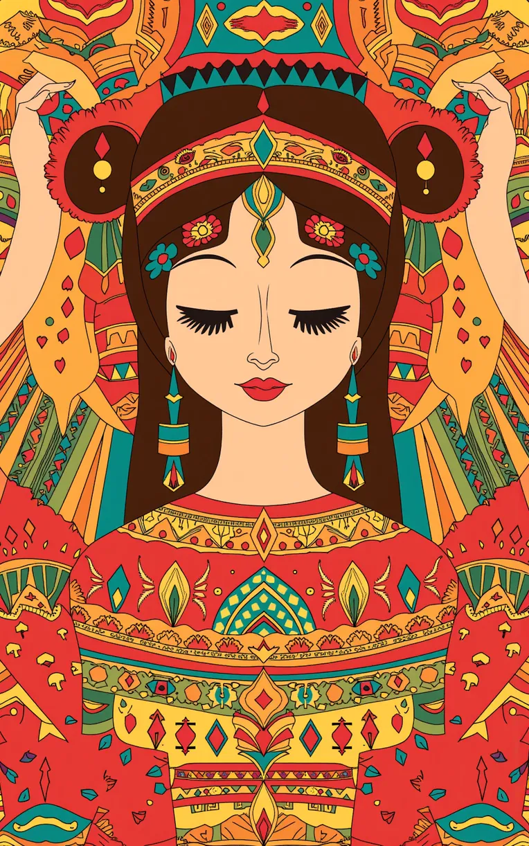 Flat Illustration,Girl,Style Boost,LoRA,FLUX.1