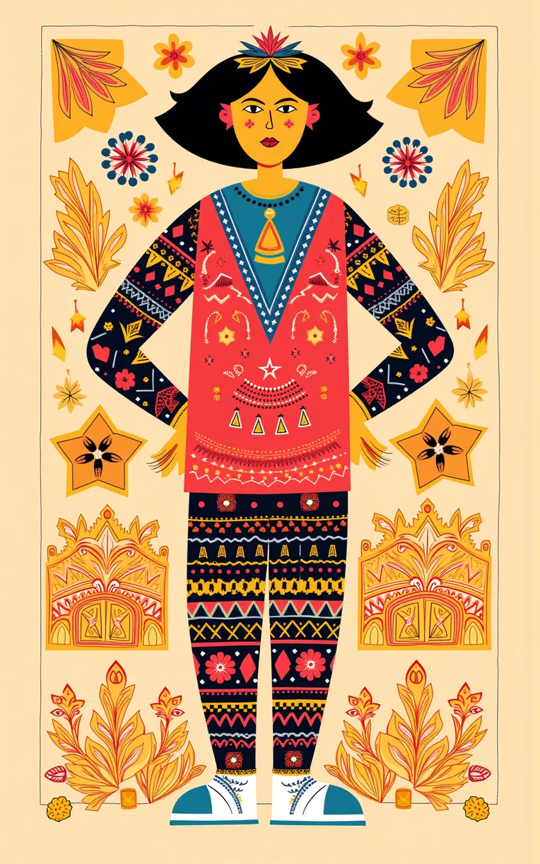 Flat Illustration,Girl,Style Boost,LoRA,FLUX.1