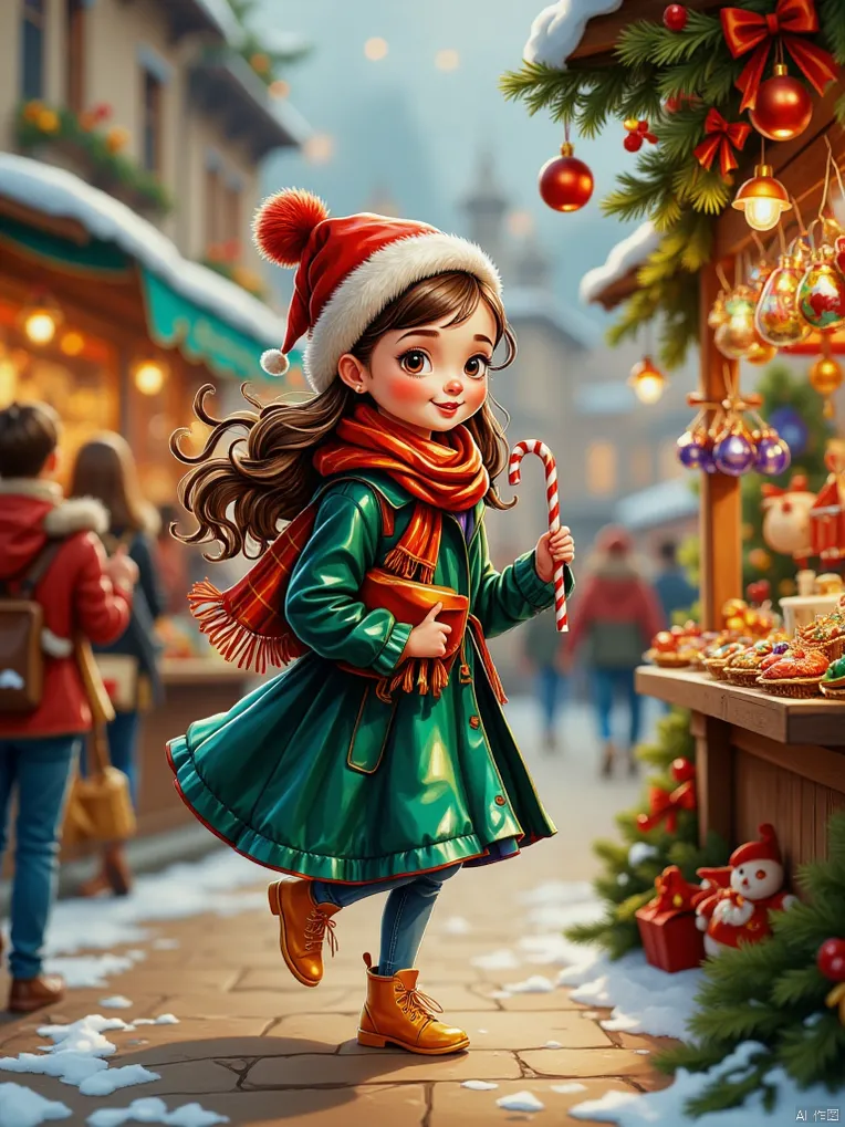 Cartoon style,Girl,Object Enhance,LoRA,FLUX.1