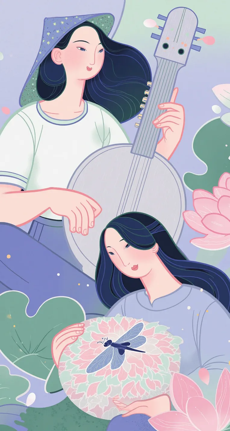 Flat Illustration,Girl,Style Boost,LoRA,FLUX.1