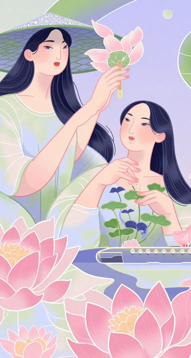 Flat Illustration,Girl,Style Boost,LoRA,FLUX.1