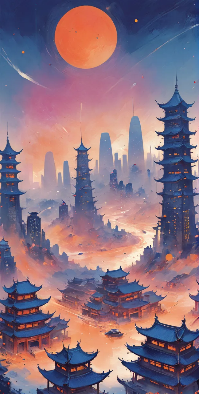 【竹羽原创】国风色纸张肌理LORA SDXL-LoRA-竹羽-LiblibAI