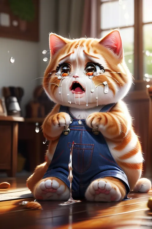 Hot orange cat/animal/anthropomorphic/self-media/pink/revanimated