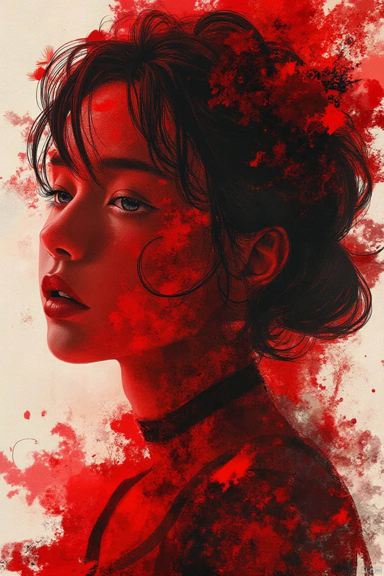 Hand-Drawn,Traditional Painting Media,Girl,LoRA,FLUX.1