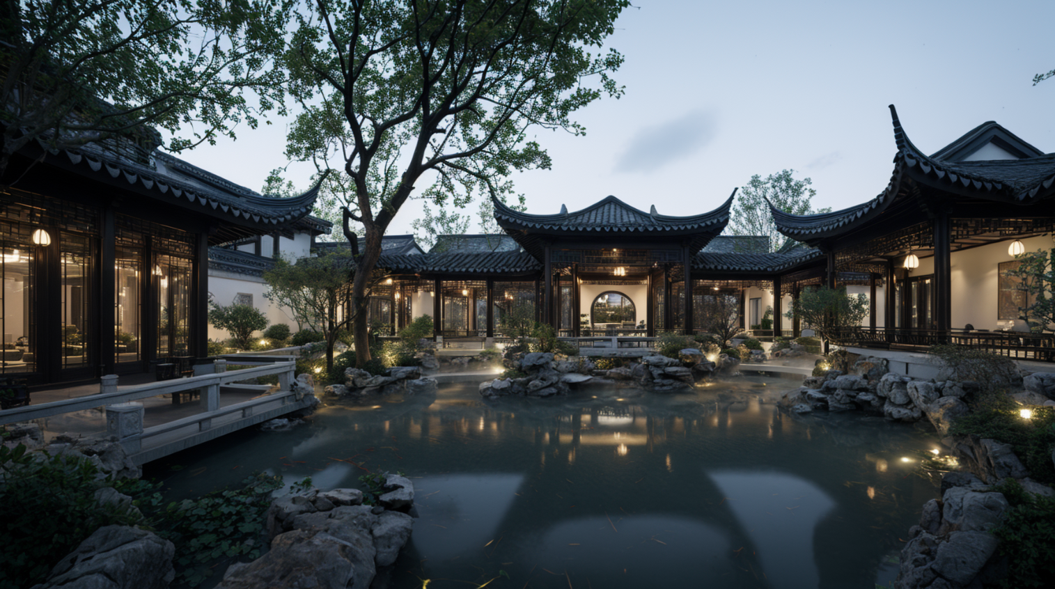 AI绘画-东城西院-新中式景观-冰醋酸-ZZz-AI绘图-LiblibAI