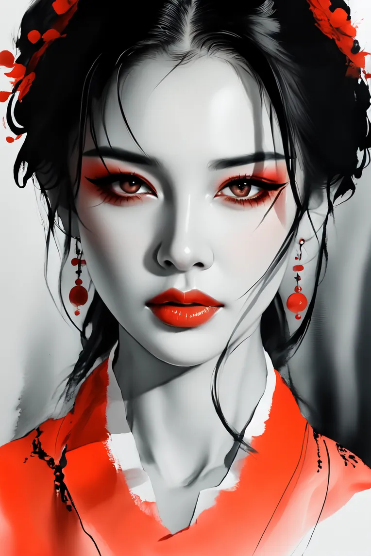 中国风人物水墨画-LoRA-YQ-Shakker