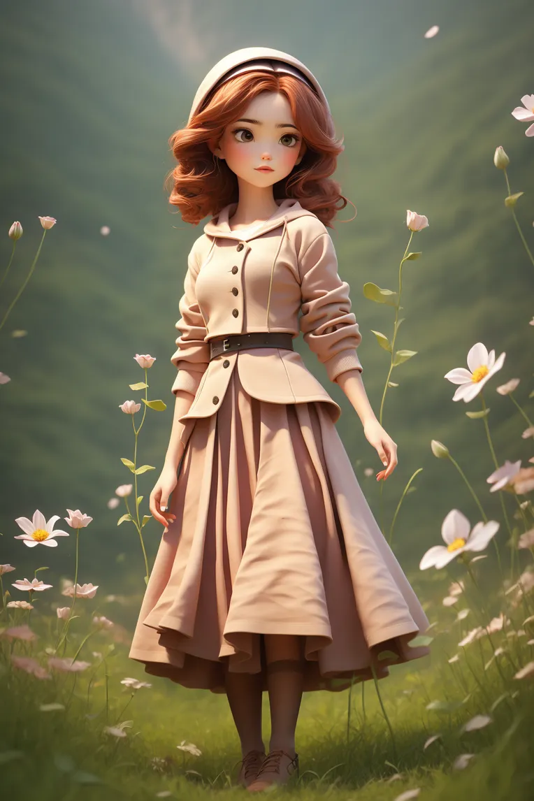 Cartoon style,Digital Painting Media,Girl,LoRA,SD 1.5