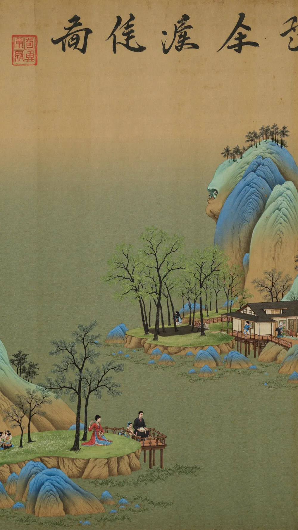 X千里江山图-王希孟_中国山水画-LoRA-DeepBlue藍心-LiblibAI