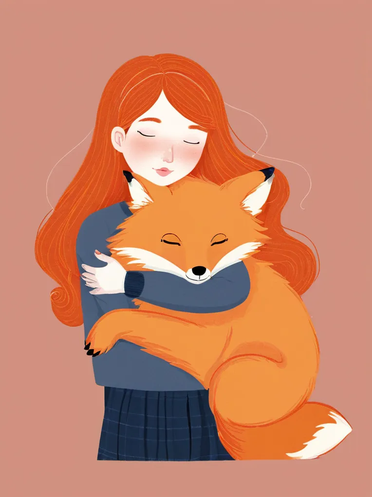 Flat,Flat Illustration,Girl,LoRA,SDXL