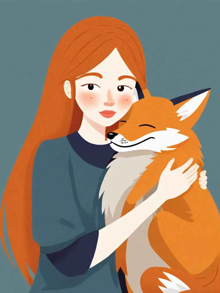 Flat,Flat Illustration,Girl,LoRA,SDXL