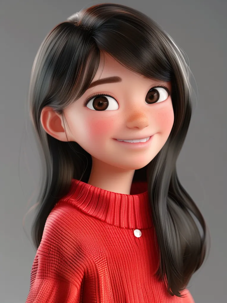 Cartoon style,Digital Painting Media,Girl,LoRA,HunyuanDiT v1.2